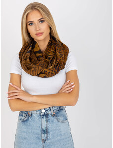 Fashionhunters Camel scarf with animal patterns