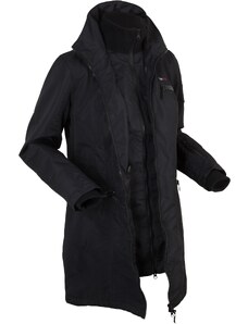 bonprix Funkčná outdoorová bunda, vzhľad 2 v 1, s kapucňou, nepremokavá, farba čierna