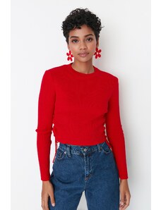 Trendyol Collection Červený pletený sveter
