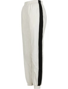 URBAN CLASSICS Ladies Striped Crinkle Pants - wht/blk
