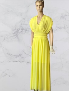 Harmonystyle šaty dlhé žlté Rinascimento