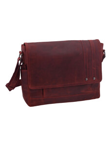 Mercucio Kožená taška na notebook červená 250856