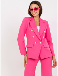 GOE Tmavo-ružové dámske dvojradové oblekové sako
