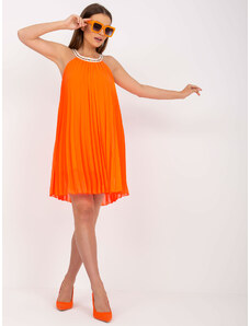 TALIANSKA MÓDA Vzdušné šaty - oranžový neon