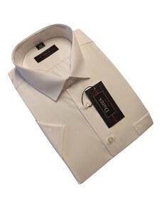 Darex Pánska biela košeľa Slim s krátkym rukávom, veľkosť 42