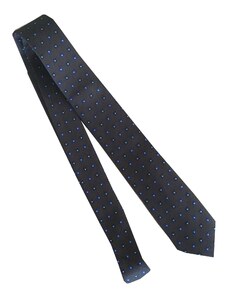 Hnedá kravata s modrým vzorom Seidensticker