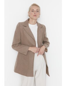 Trendyol Collection Vlnený kabát s gombíkmi vpredu noriek