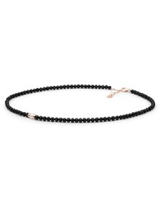 Gaura Pearls Stříbrný náhrdelník s perlou Fernanda - stříbro 925/1000, černý spinel