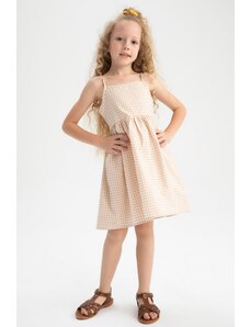 DeFacto Dievčenské letné popelínové šaty s regulárnym strihom
