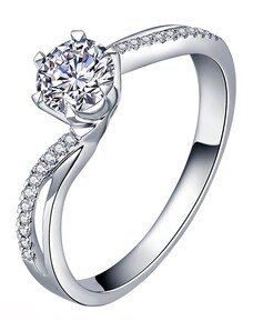 Royal Fashion strieborný rhodiovaný prsteň Výnimočnosť HA-GR04-SILVER