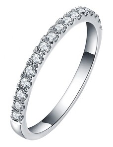 Royal Fashion strieborný rhodiovaný prsteň s drahokamami moissanity HA-XJZ048-SILVER-MOISSANITE