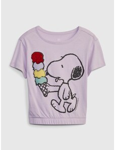 Detské tričko GAP & Peanuts Snoopy Fialová