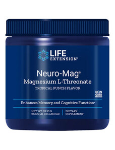 Life Extension Neuro-Mag Magnesium L-Threonate 93,35 g, prášok, Tropické ovocie