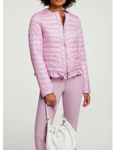 Linea Tesini Prešívaná bunda s volánmi, ružová