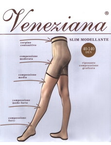 Veneziana Pančuchy proti opuchom a únave nôh Slim 40/140 DEN-s, Farba visone (svetlá béžová)