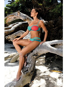 Marko Dvojdielne plavky Selena Martinica-Semifredo-Peacock M-545 (3) koralovo-morsky zelené, Farba koralová-morská zelená