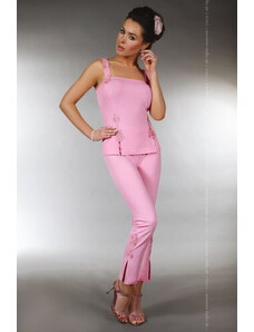 LivCo Corsetti Elegantné dámske pyžamo Kame ružové, Farba ako na obrázku
