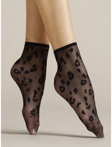 Fiore Silonkové ponožky Doria Black 8 DEN, Farba čierna