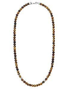 Manoki Pánský korálkový náhrdelník Christian - 6 mm přírodní Tygří oko