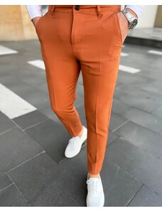 Fashionformen Tehlové pánske elegantné nohavice DJP70