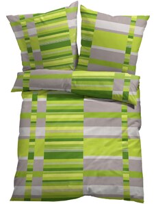 bonprix Posteľná bielizeň s károvaným vzorom, farba zelená, rozm. 2x 135/200 cm, 2x 80/80 cm
