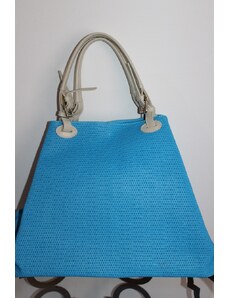 Taliansko Modrá kožená kabelka