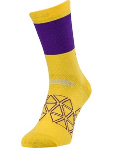 Unisex cyklo ponožky Silvini Bardiga žltá/fialová