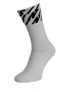 Unisex cyklo ponožky Silvini Oglio biela/čierna