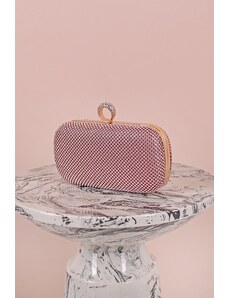 Paris Style Zlato-ružová spoločenská clutch kabelka Rosa