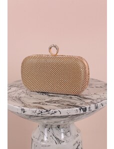 Paris Style Zlatá spoločenská clutch kabelka Rosa