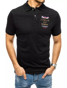 Dstreet pánske polo tričko s límčekom s výšivkou Sierra čierna XL PX0437
