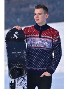 Ewident Pánsky sveter s nórskym vzorom Aspen Z