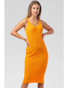 PLANETA-MODY Háčkované šaty Simonett oranžové