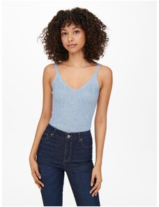 Light Blue Ribbed Tank Top ONLY Lina - Women