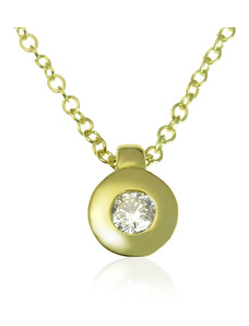 GOLDIE Zlatý náhrdelník s diamantom Emmi LNL095.ZOB