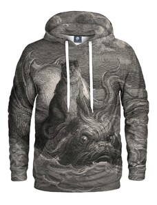 Aloha From Deer Dore Series - Monkey On A Dolphin Hoodie HK AFD494 Grey
