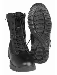 Mil-Tec vysoká ľahká taktická obuv, 2-stranný YKK zips - ČIERNA, EU 39 / US 6 / UK 5