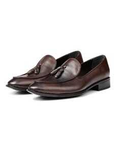Ducavelli Elegantné pánske klasické mokasínové topánky z pravej kože