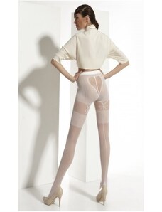 Women's patterned tights LORA 20/40DEN Adrian-3/M-White