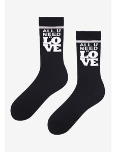 Vysoké čierne dámske ponožky s nápisom SVL ALLOVE Marilyn-Black-36-40