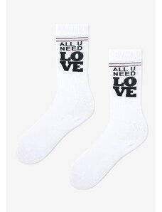 Vysoké dámske ponožky s nápisom SVL ALLOVE Marilyn-White-36-40