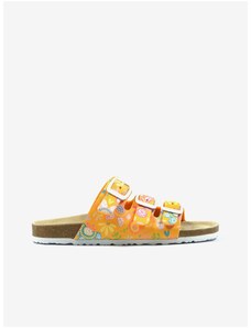 Orange girly floral slippers Richter - Girls