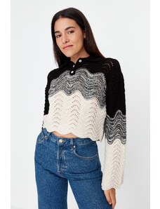 Trendyol Collection Čierny pletený sveter