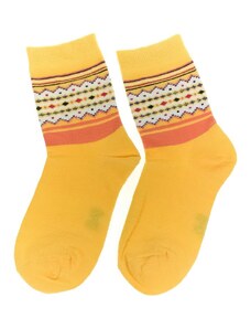 AURA.VIA Detské žlté ponožky TOON