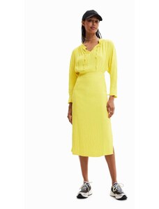 šaty Desigual Bolonia amarillo canario