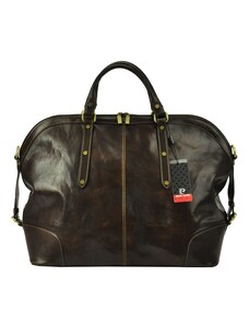 Pánska kožená cestovná taška Pierre Cardin, Zaharo, hneda