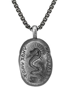 Manoki Ocelový náhrdelník Neptuno - medailon s hadem