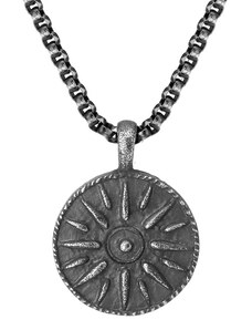 Manoki Ocelový náhrdelník Nicolas - starožitná mince
