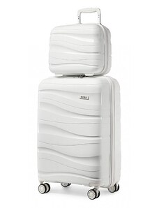 Cestovný praktický set - KONO s kozmetickým kufríkom, biely
