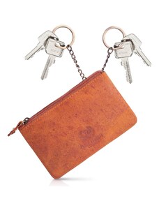 PAOLO PERUZZI Kožené puzdro na kľúče Vintage | oranžová T-51-OR